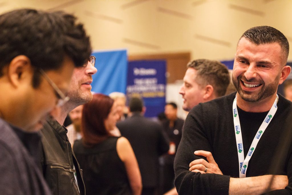 Attendees in the Exhibit Hall at MailCon Las Vegas 2020