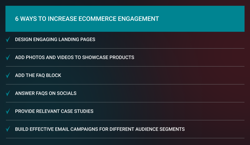 infographic with a list of strategies for improving online customer interactions