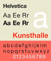 Helvetica font sample: letters and numbers