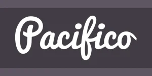 Pacifico font sample