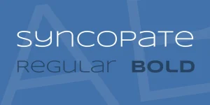 Syncopate font sample