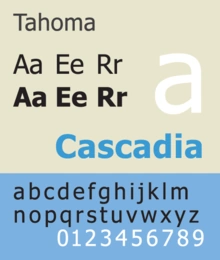 Tahoma font sample: letters and numbers