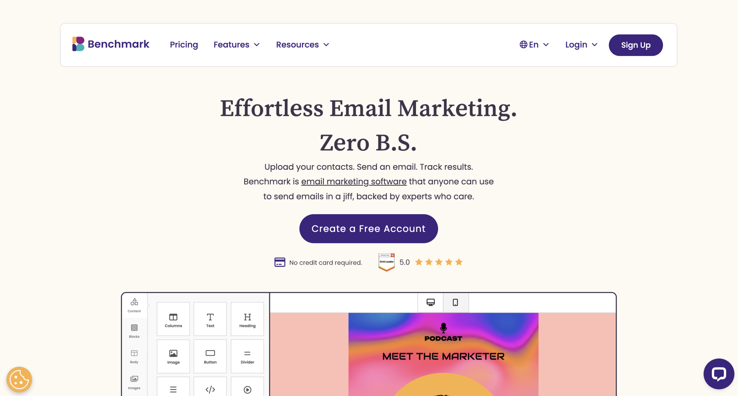 Benchmark homepage