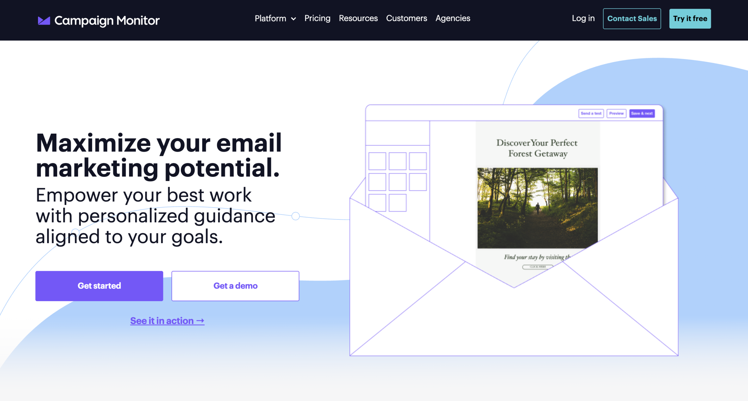 Campaign Monitor by Marigold homepage
