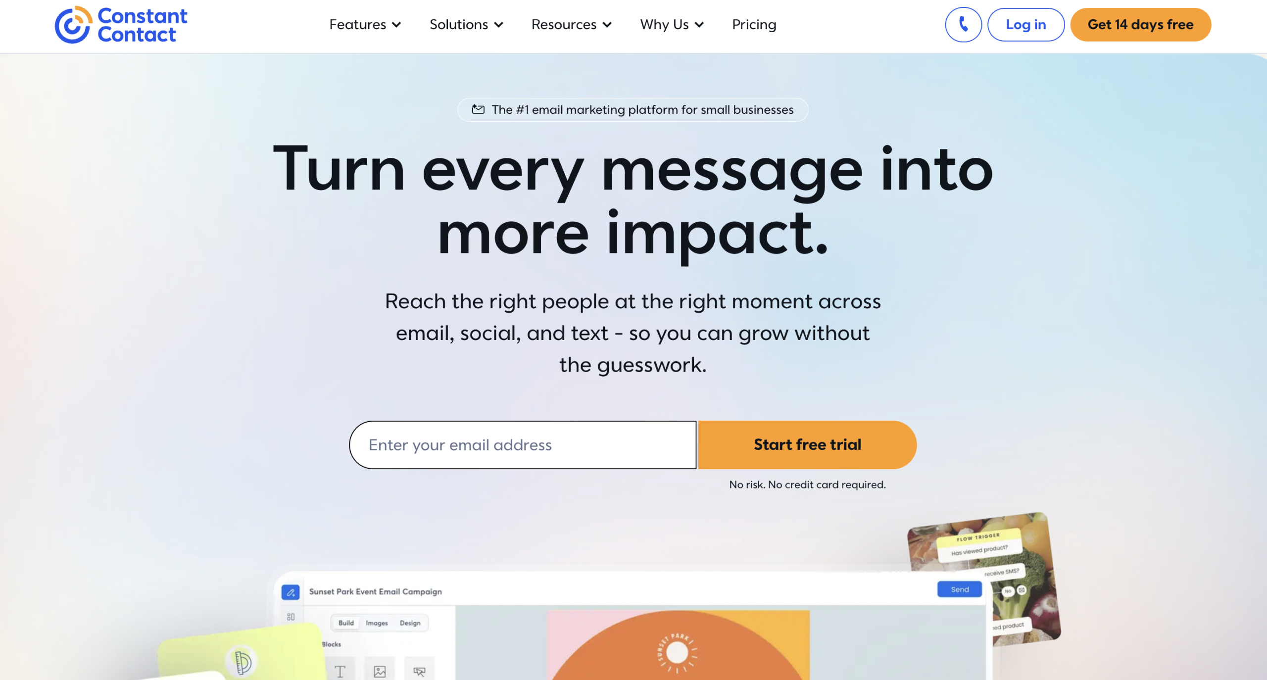 Constant Contact homepage