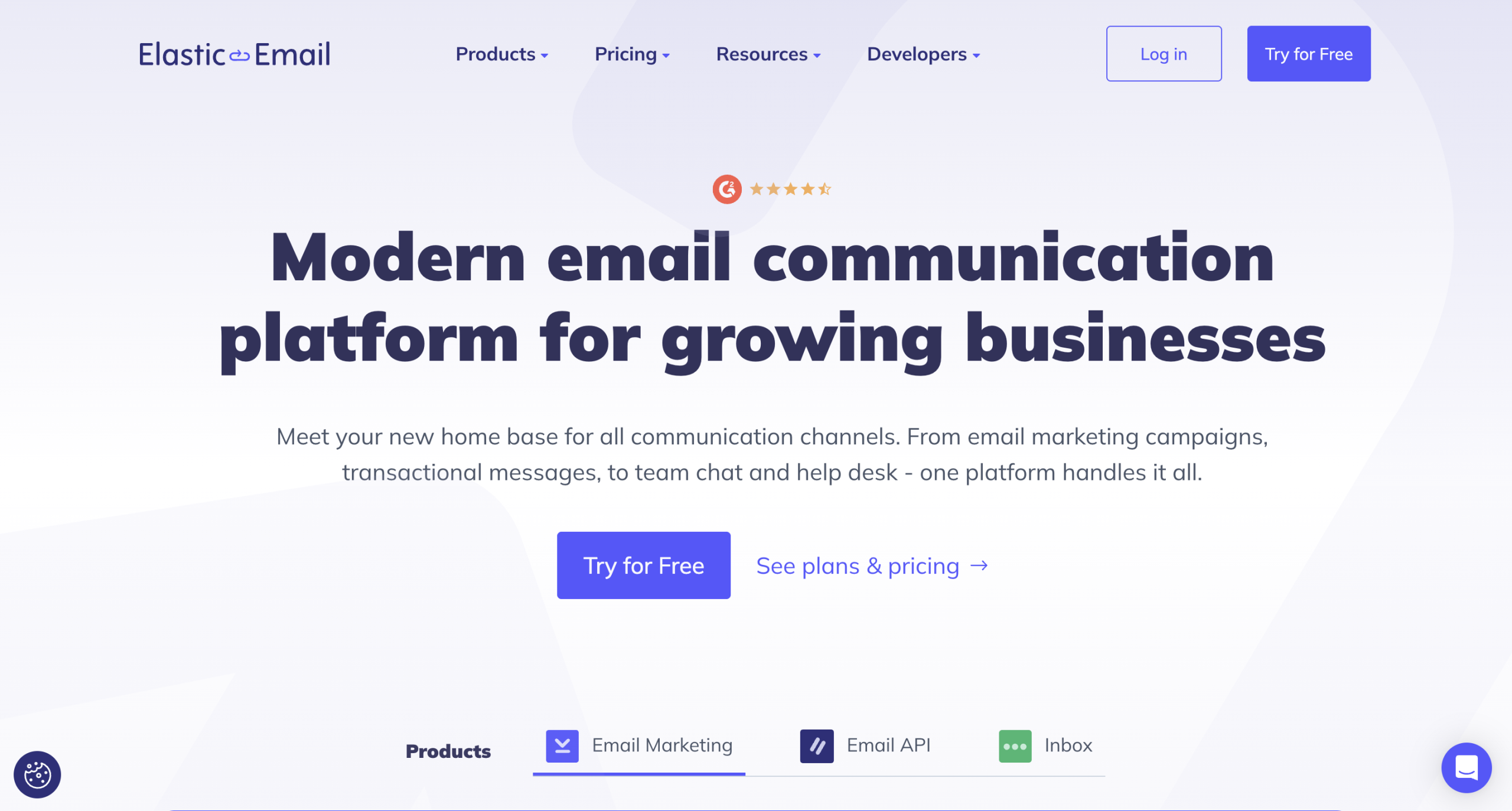 ElasticeMail homepage