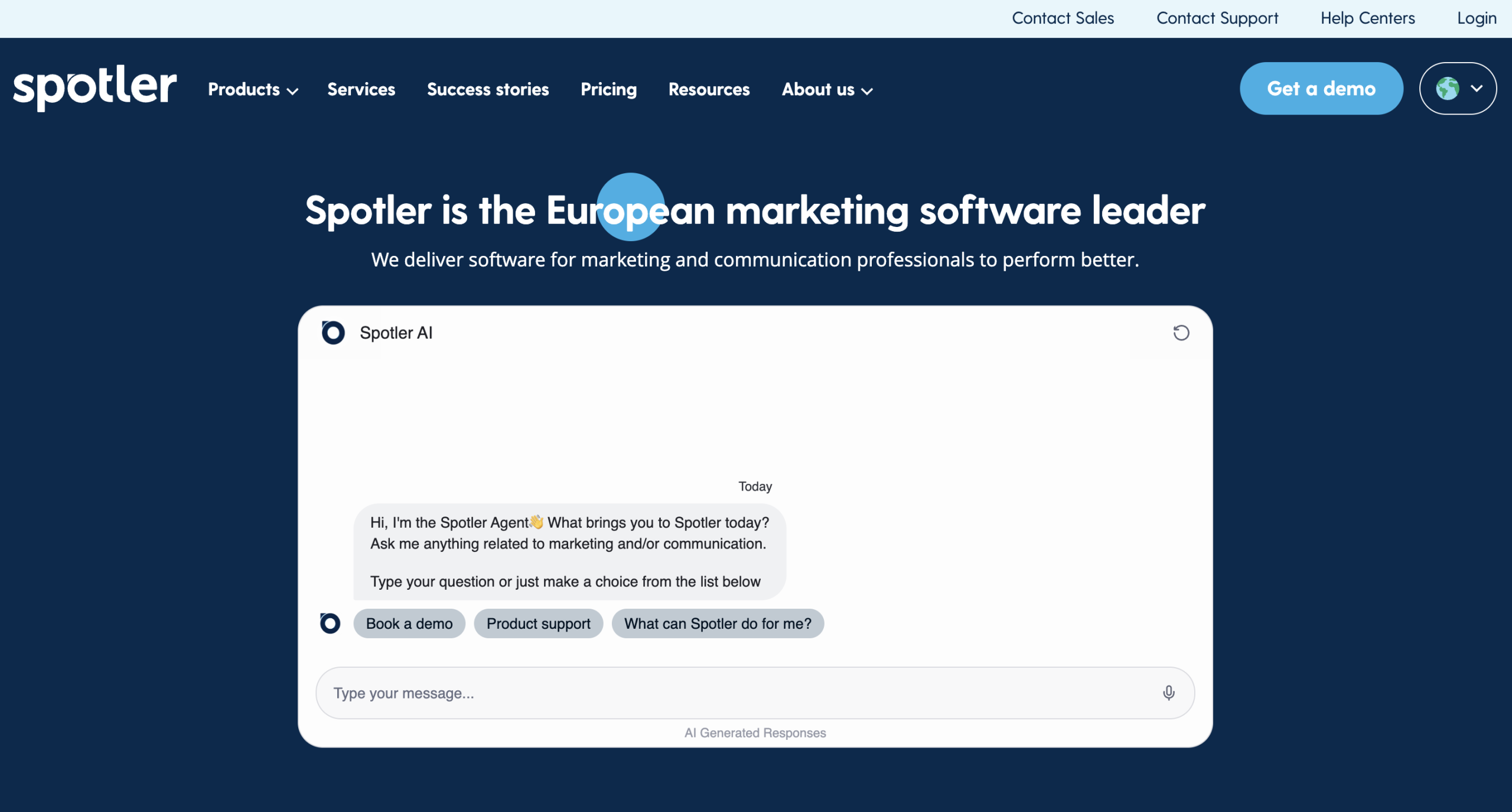 Spotler homepage