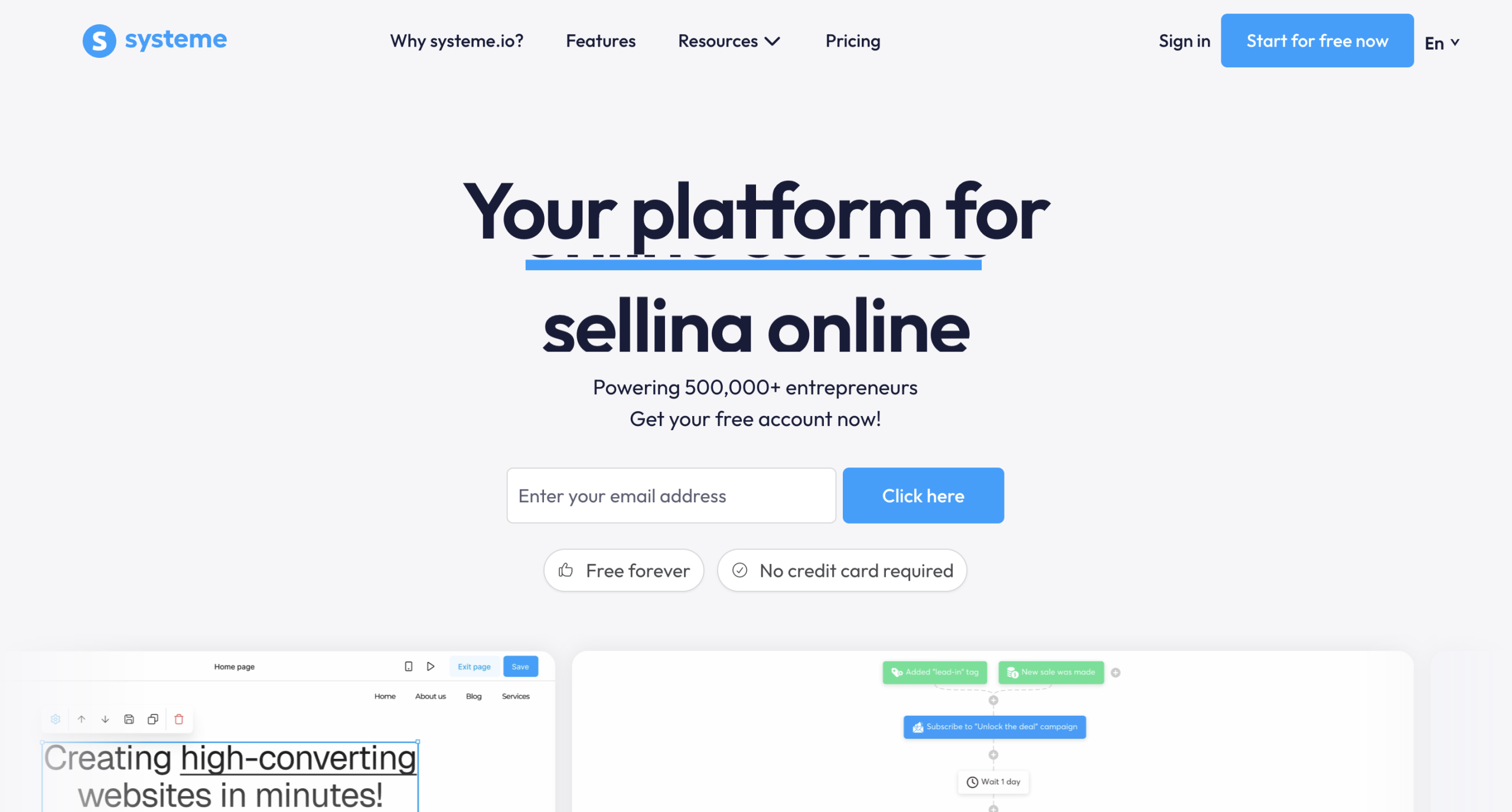 Systeme homepage