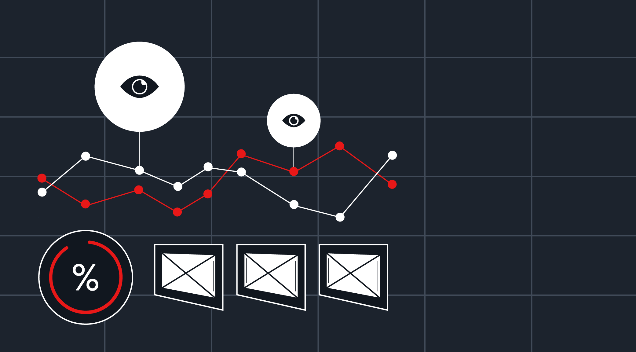 An abstract representation of email warm-up platforms for analytics and reporting.