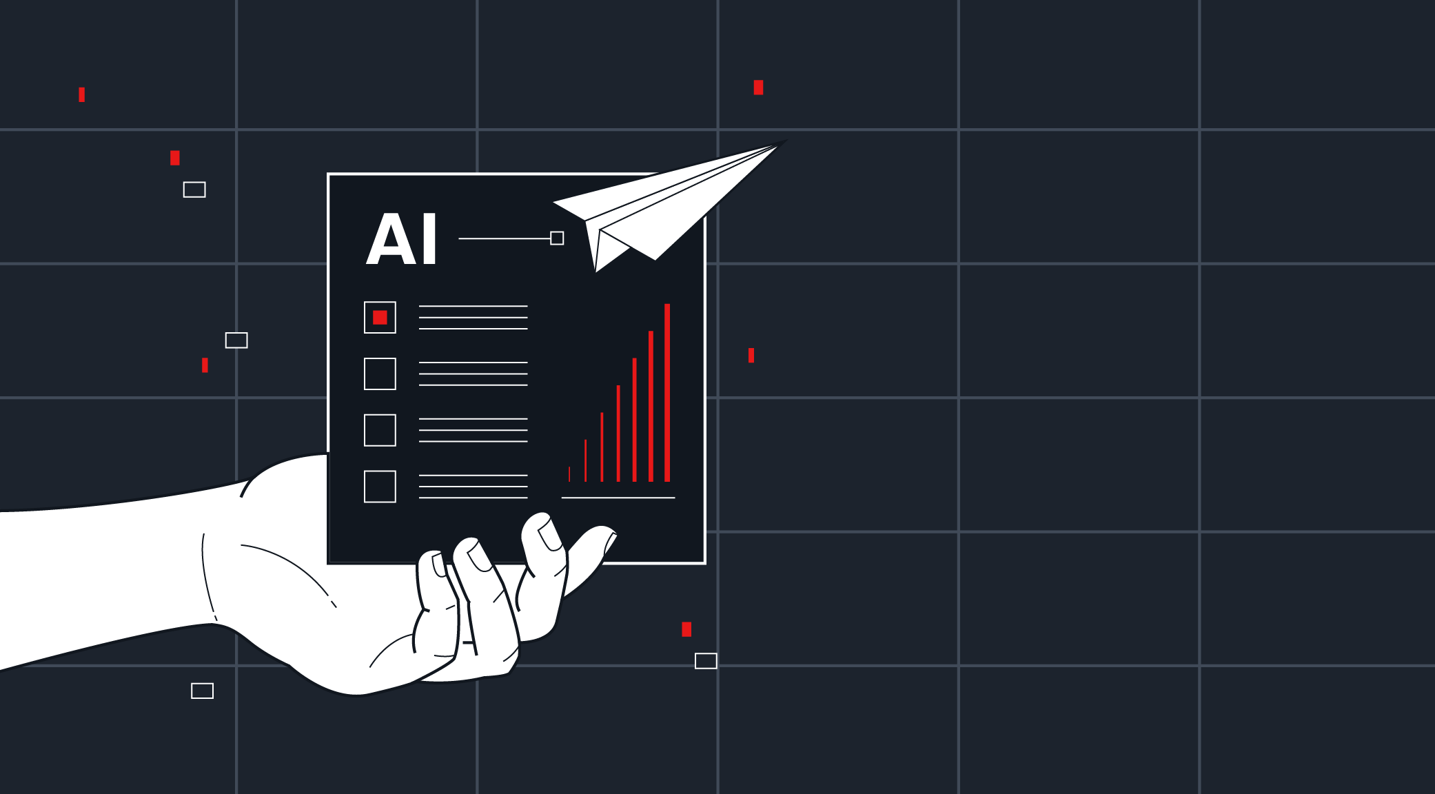 An abstract representation of email warm-up platforms with AI-powered email writing.