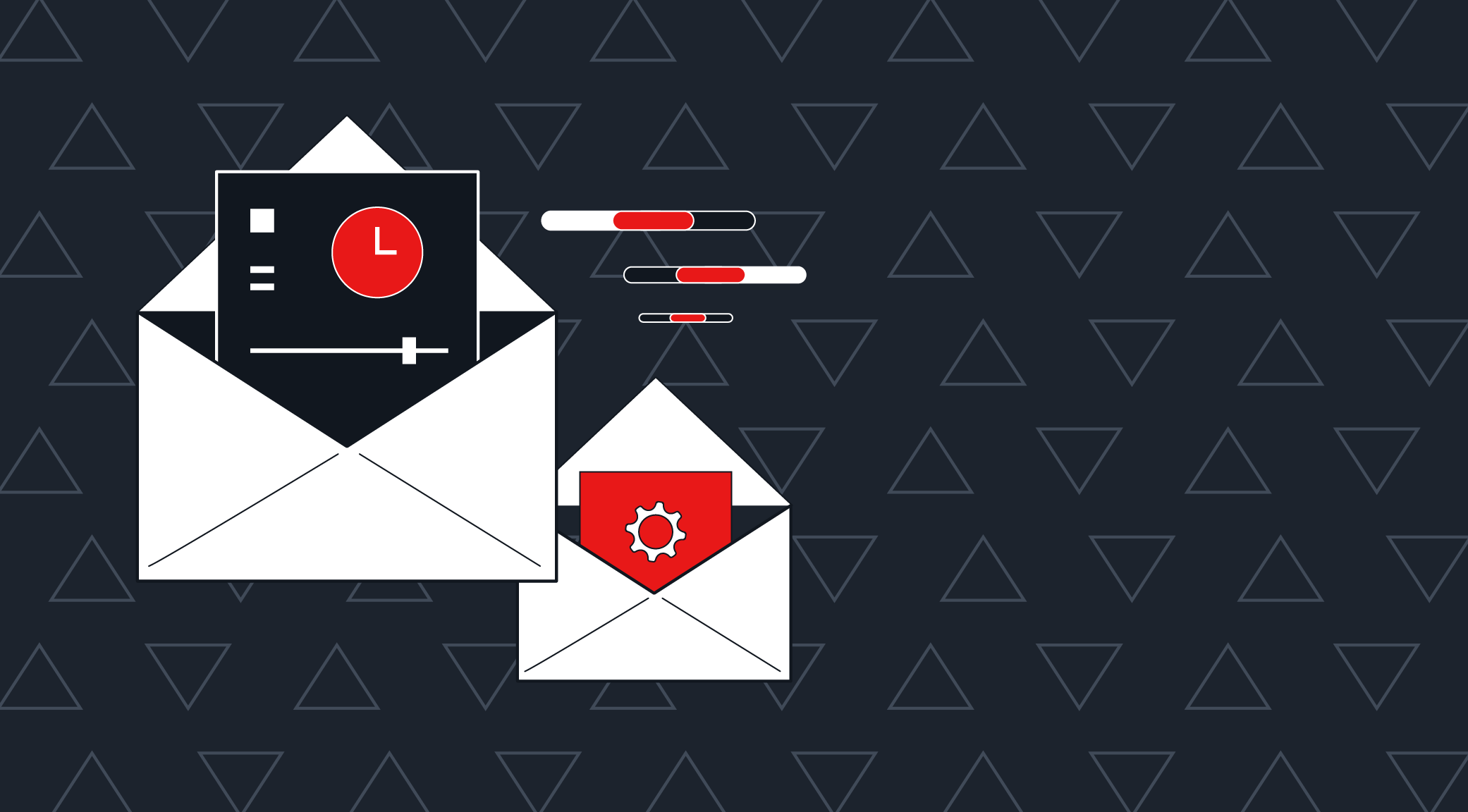 An abstract representation of email sequence software.