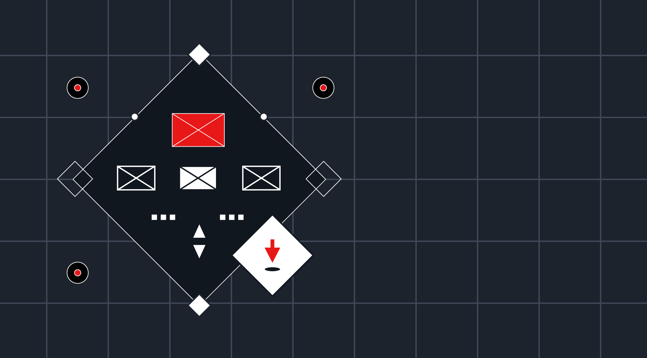An abstract representation of email warm-up platforms with inbox placement monitoring.