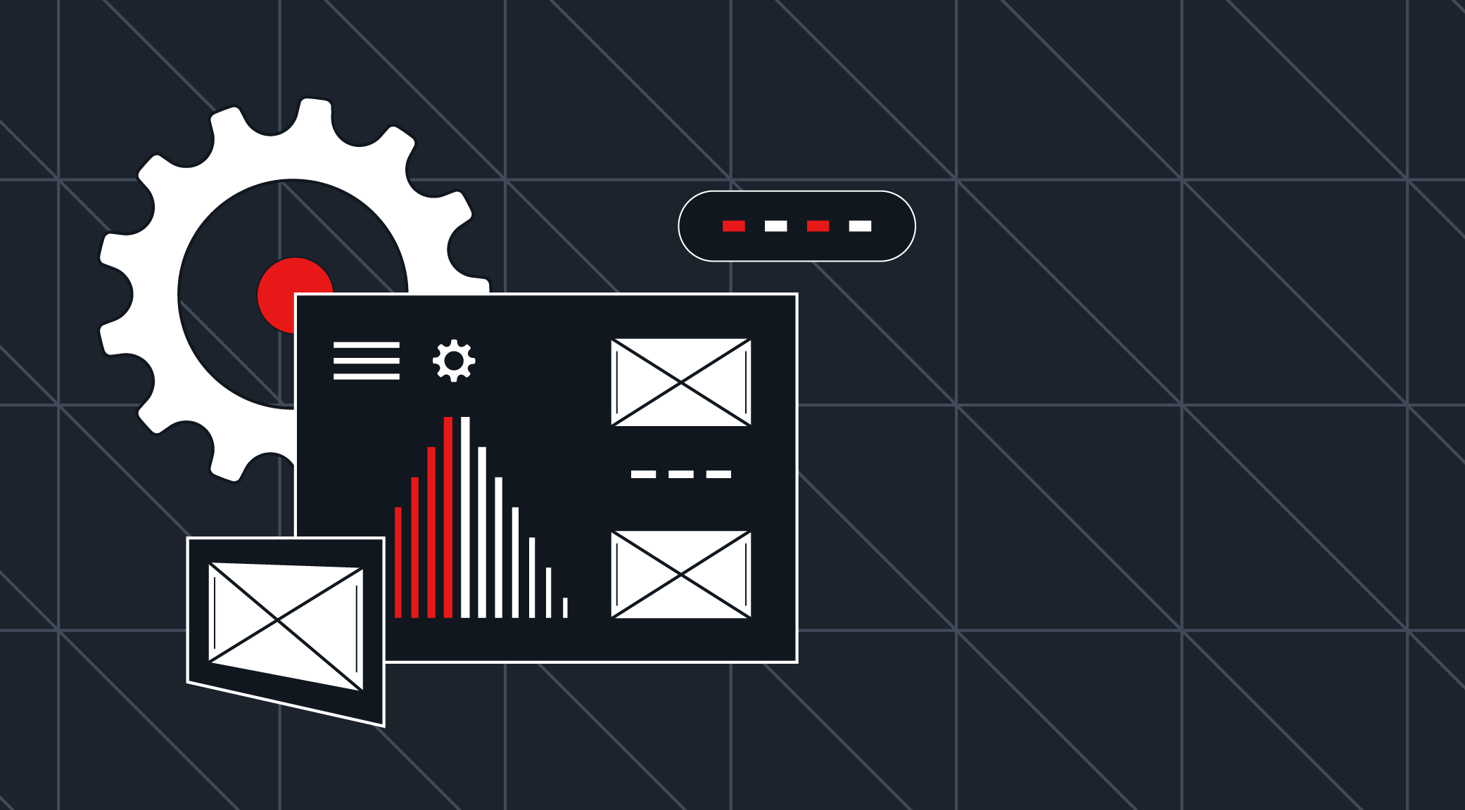 An abstract representation of email warm-up platforms with follow-up automation.