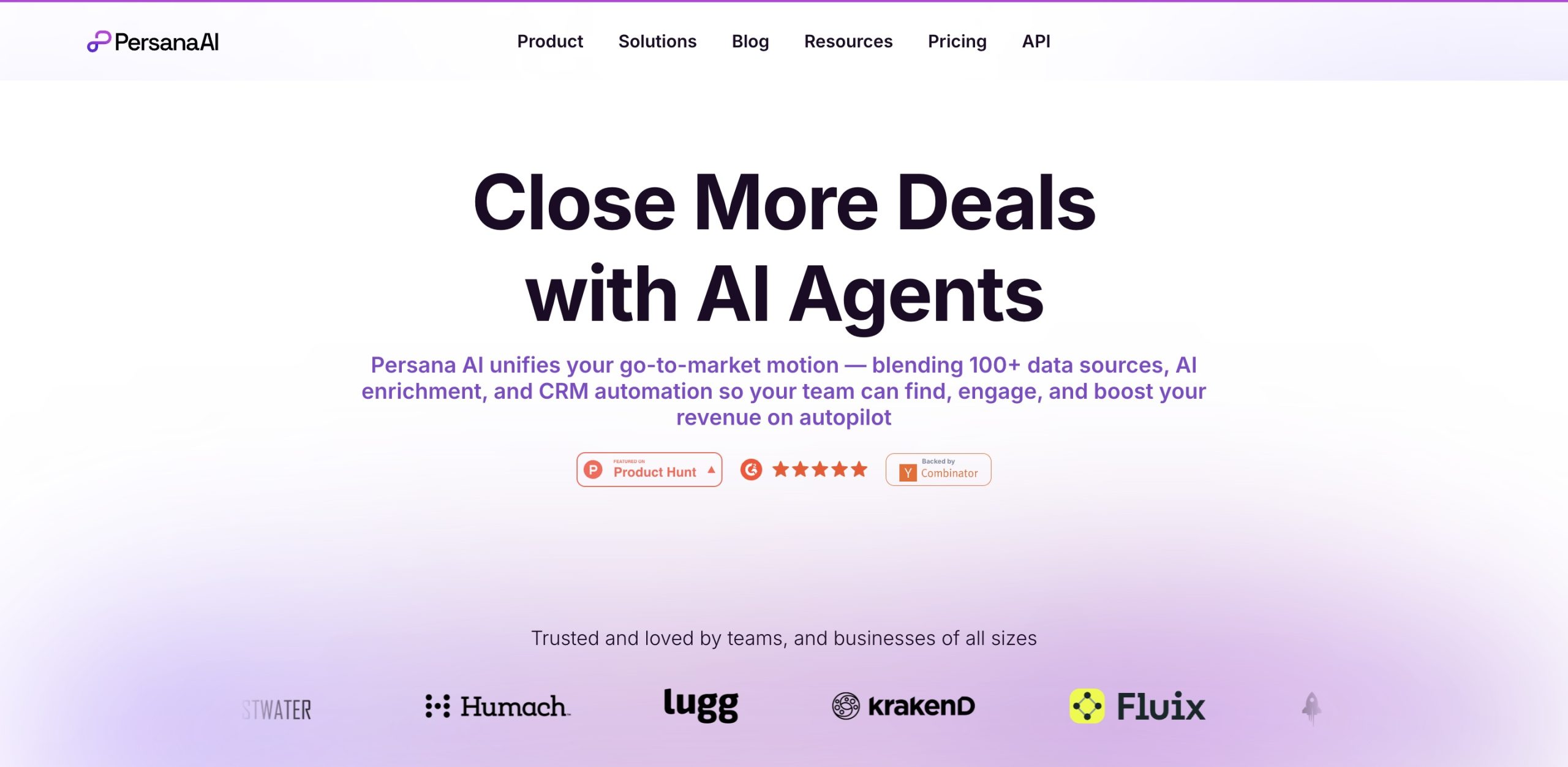 Persana AI signal-based writing – copy generated from live prospect funding, tech stack, and hiring data.