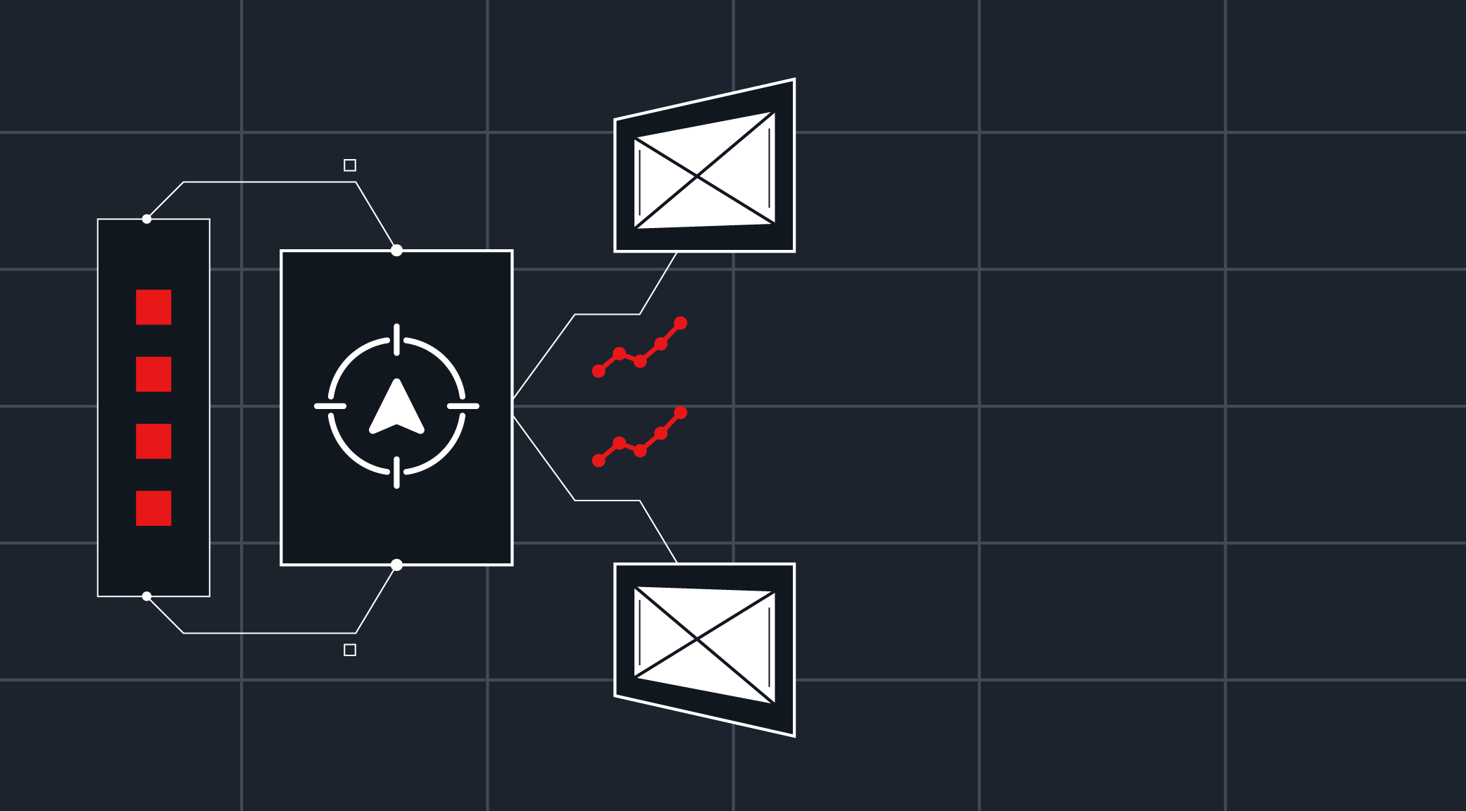 An abstract representation of email warm-up platforms with email tracking.